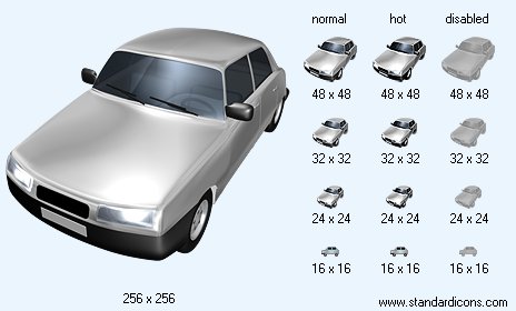 Silver Car Icon Images