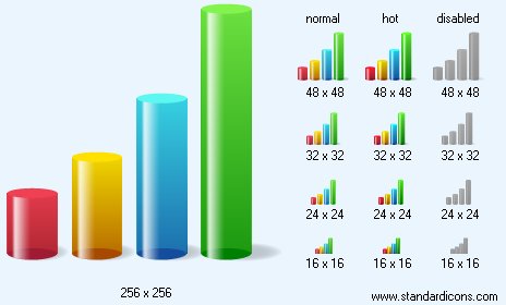 3D Bar Chart Icon Images