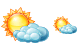 Partly cloudy day icons