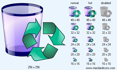 Empty Dustbin Icon Images