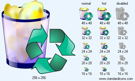 Full Dustbin Icon Images