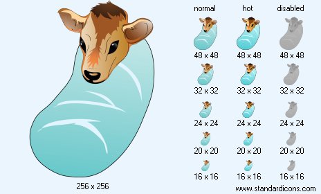 Calf Born Icon Images
