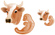 Cow embryo icons