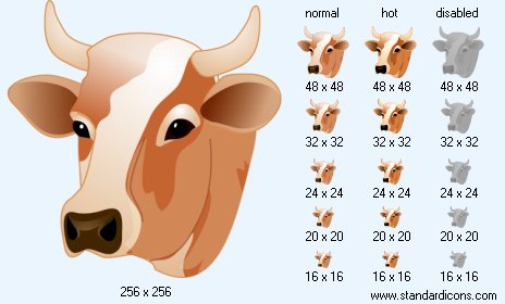 Cow Head Icon Images