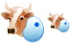 Cow ovule icons