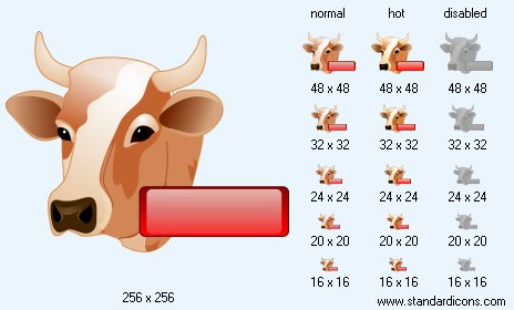 Delete Cow Icon Images