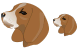 Dog head icons