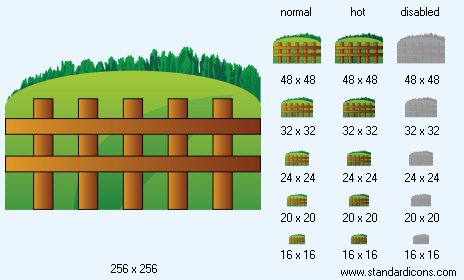 Farm Fence Icon Images