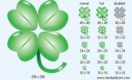 Four-Leafed Clover Icon Images