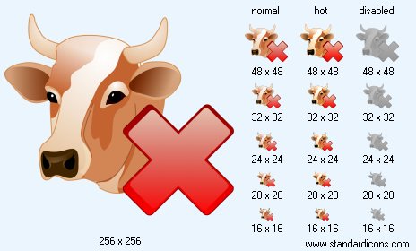 Kill Cow Icon Images