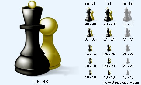 Chess-Men with Shadow Icon Images