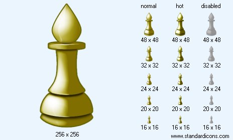 White Bishop Icon Images