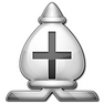 White Bishop 2D icon