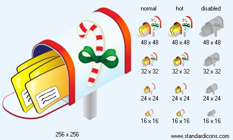 Christmas Mailbox Icon Images