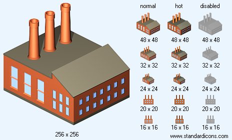 Coal Power Plant Icon Images