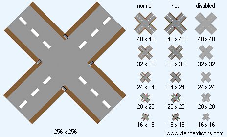 Crossroad X Icon Images