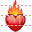 Heart on fire icon