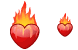 Heart on fire