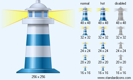 Blue Lighthouse Icon Images