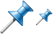 Blue pin icons