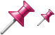 Pink pin icons