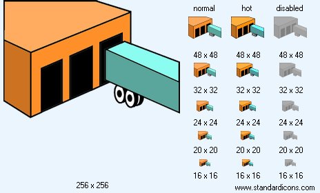 Commercial Food Distribution Center Icon Images