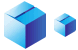 Blue box icons