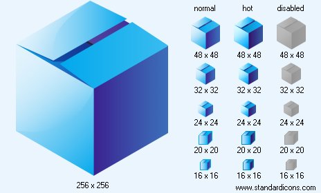 Blue Box Icon Images