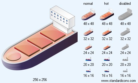 Dry Cargo Ship Icon Images