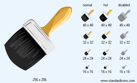 Wide Brush Icon Images