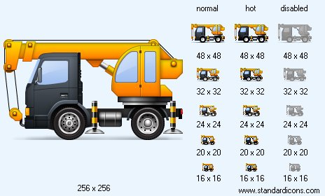 Crane Truck Icon Images