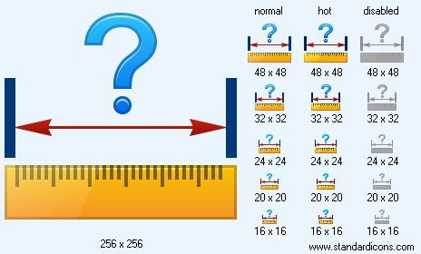 Measure Length Icon Images