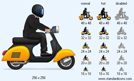 Moto Courier Icon Images
