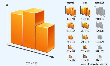 3D Graph Icon Images