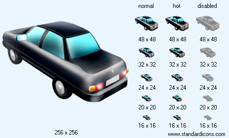 Black Car V4 Icon Images