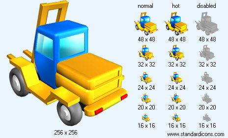 Fork-Lift Truck V4 Icon Images