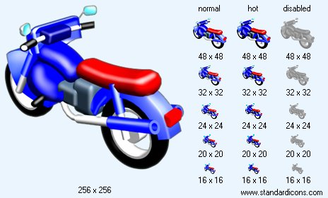 Motocycle V4 Icon Images