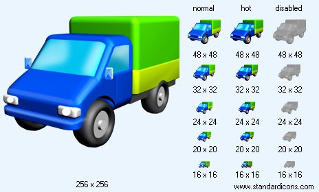 Panel Truck V1 Icon Images
