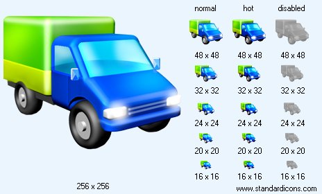 Panel Truck V2 Icon Images