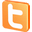 Orange twitter icon