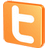 Orange twitter icon