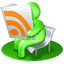Green RSS reader icon
