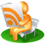 Orange RSS reader icon