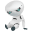 Sad robot icon