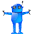 Blue robot icon